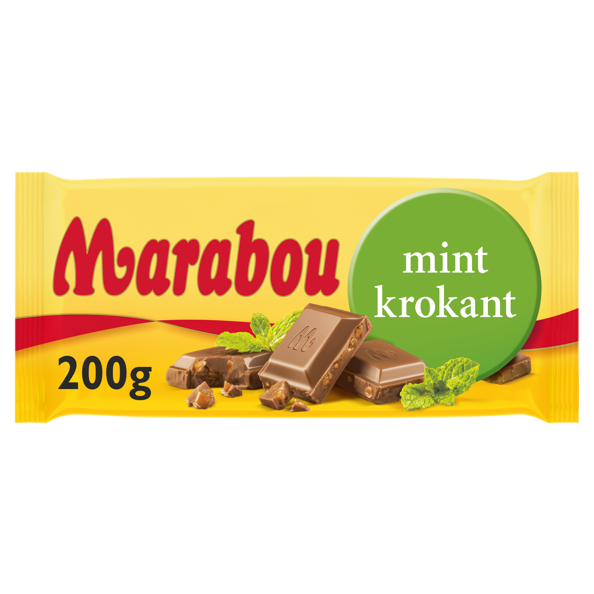 Marabou Mintkrokant Chocolate Tablet 200g