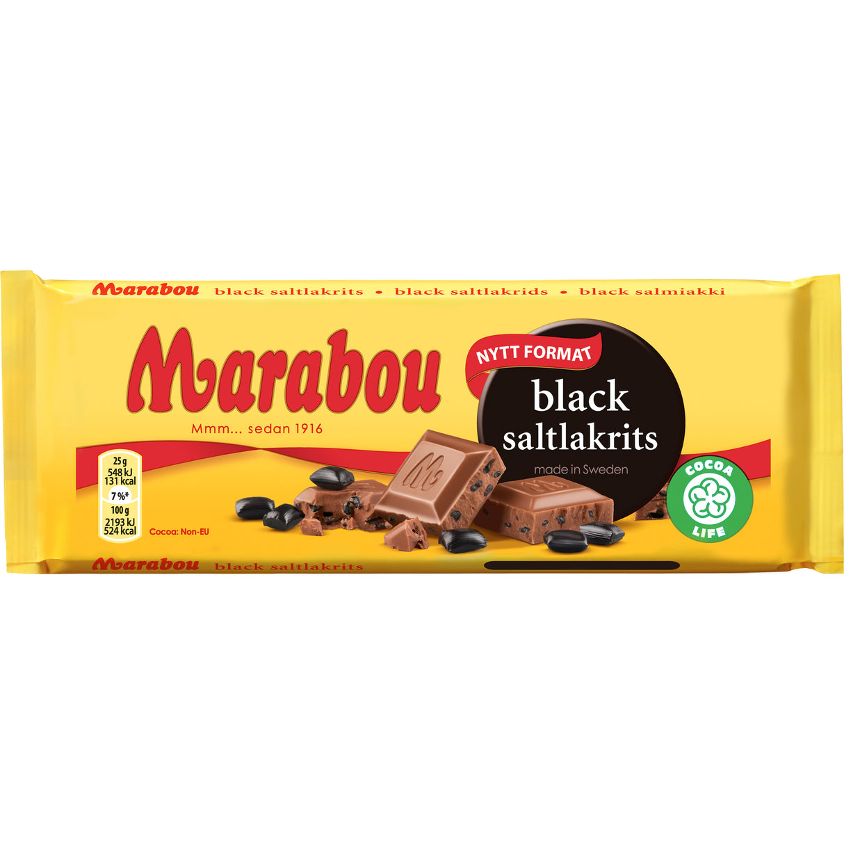 Marabou Black salty liquorice 100g chocolate tablet