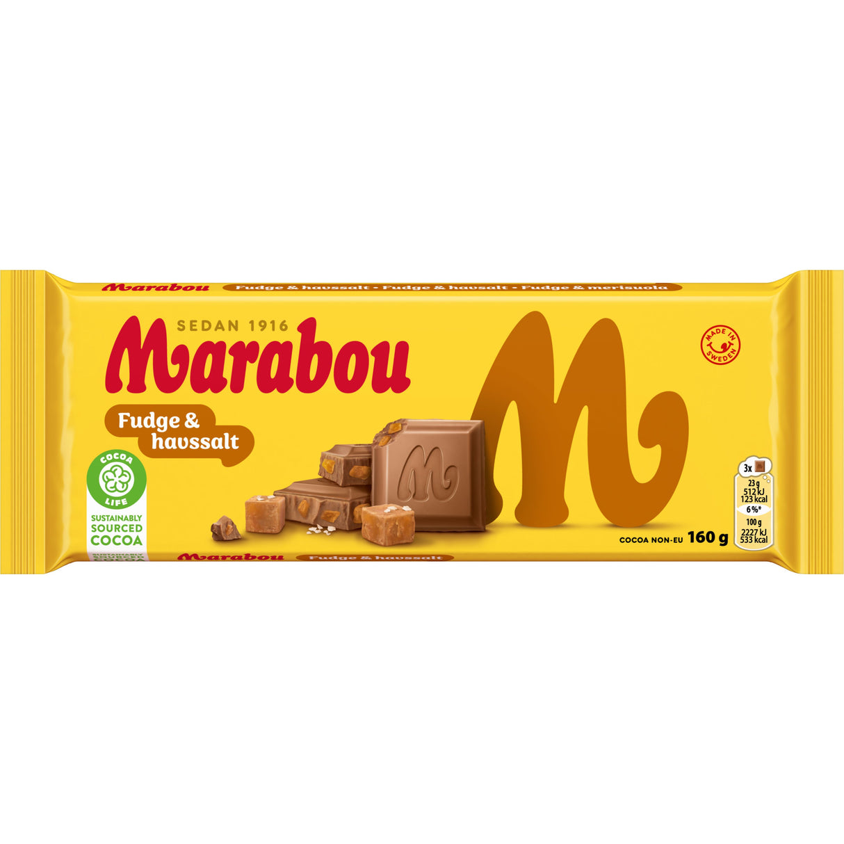 Marabou Fudge & havssalt tablet 160g