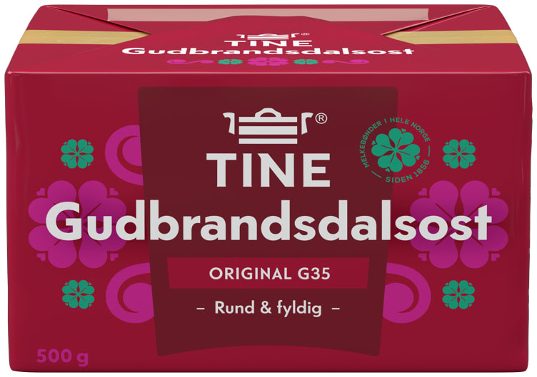 Fresh Norwegian Brunost Tine Gudbrandsdalsost 500g