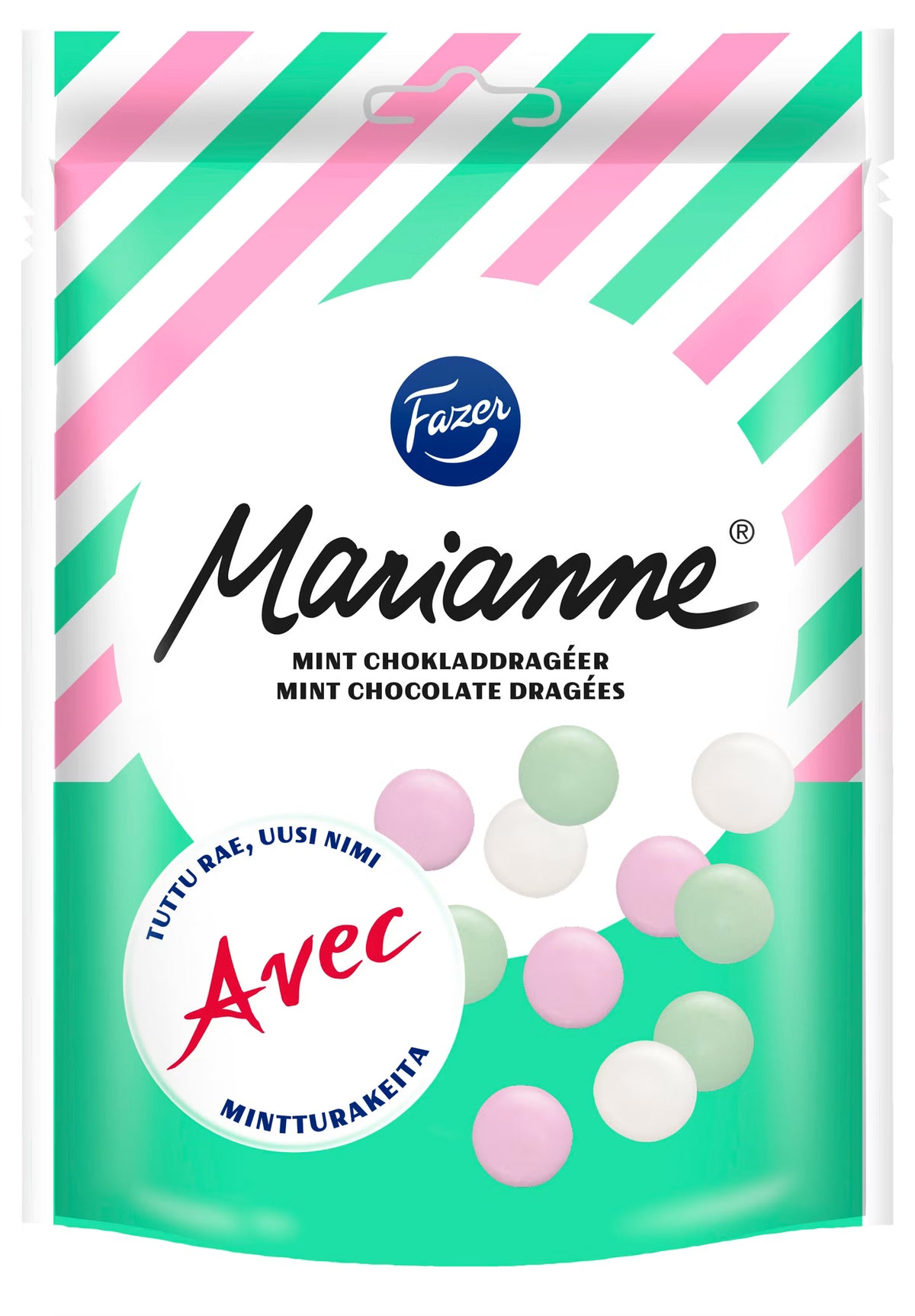 Fazer Marianne Avec Minttusuklaarae karkkipussi 150g