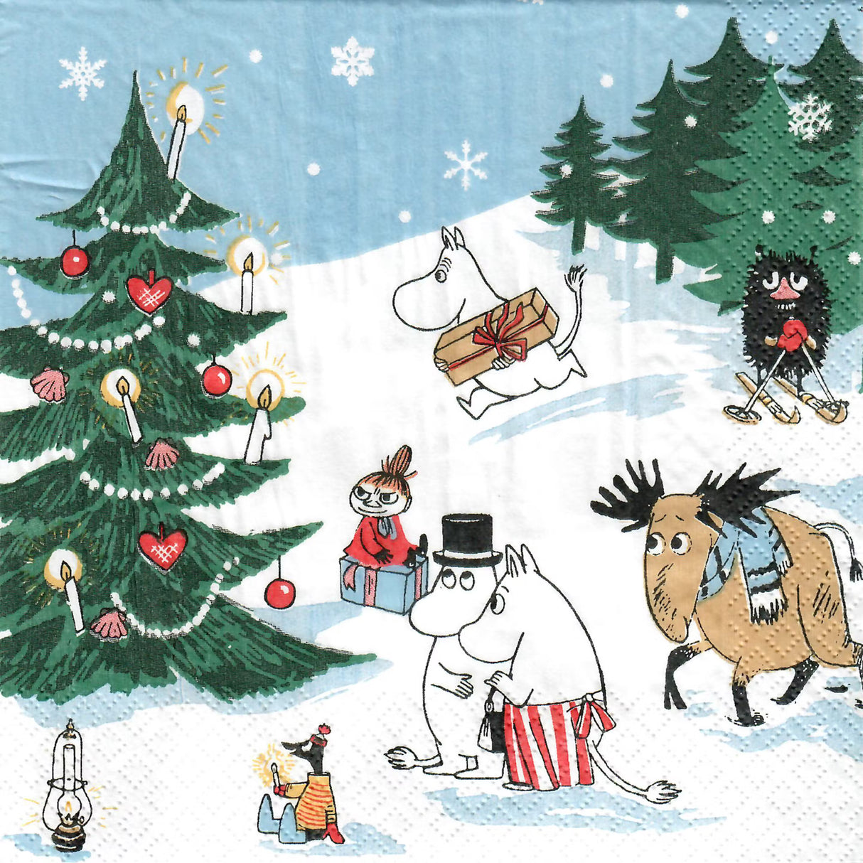 Moomin lautasliina Joulun Ihmemaa 20kpl/33cm