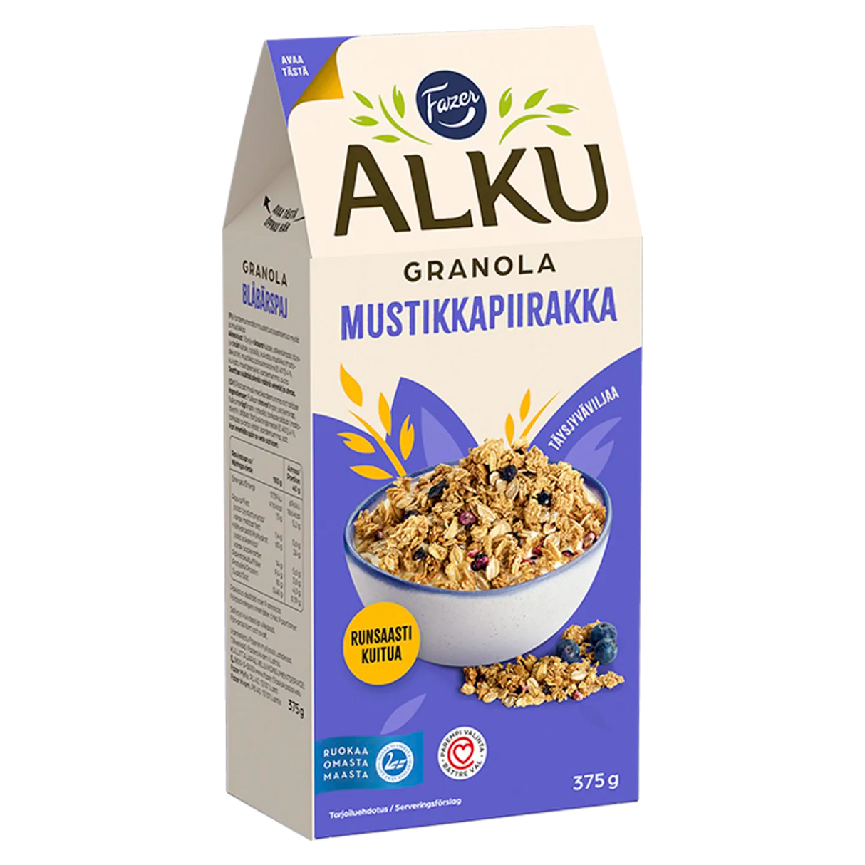 Fazer Alku Mustikkapiirakka granola 375 g