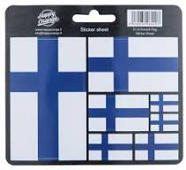 Finnish flag stickers