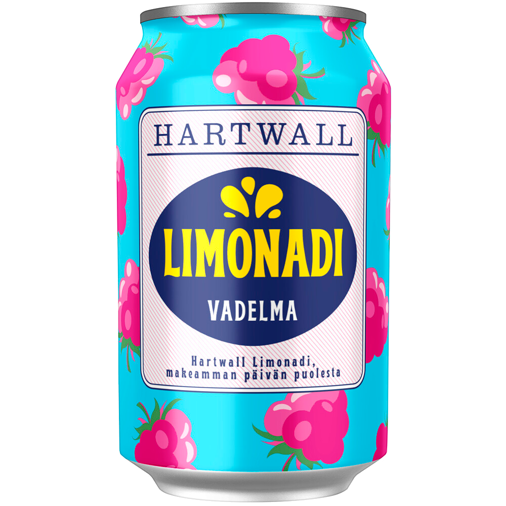 Hartwall Limonadi Vadelma virvoitusjuoma 0,33 l