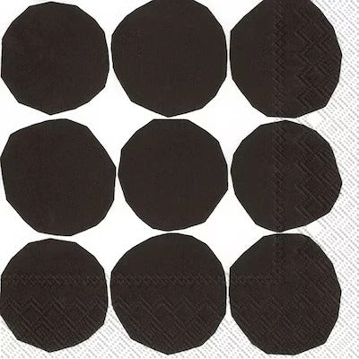 Marimekko serviette 20 pieces 33cm Stones black and white