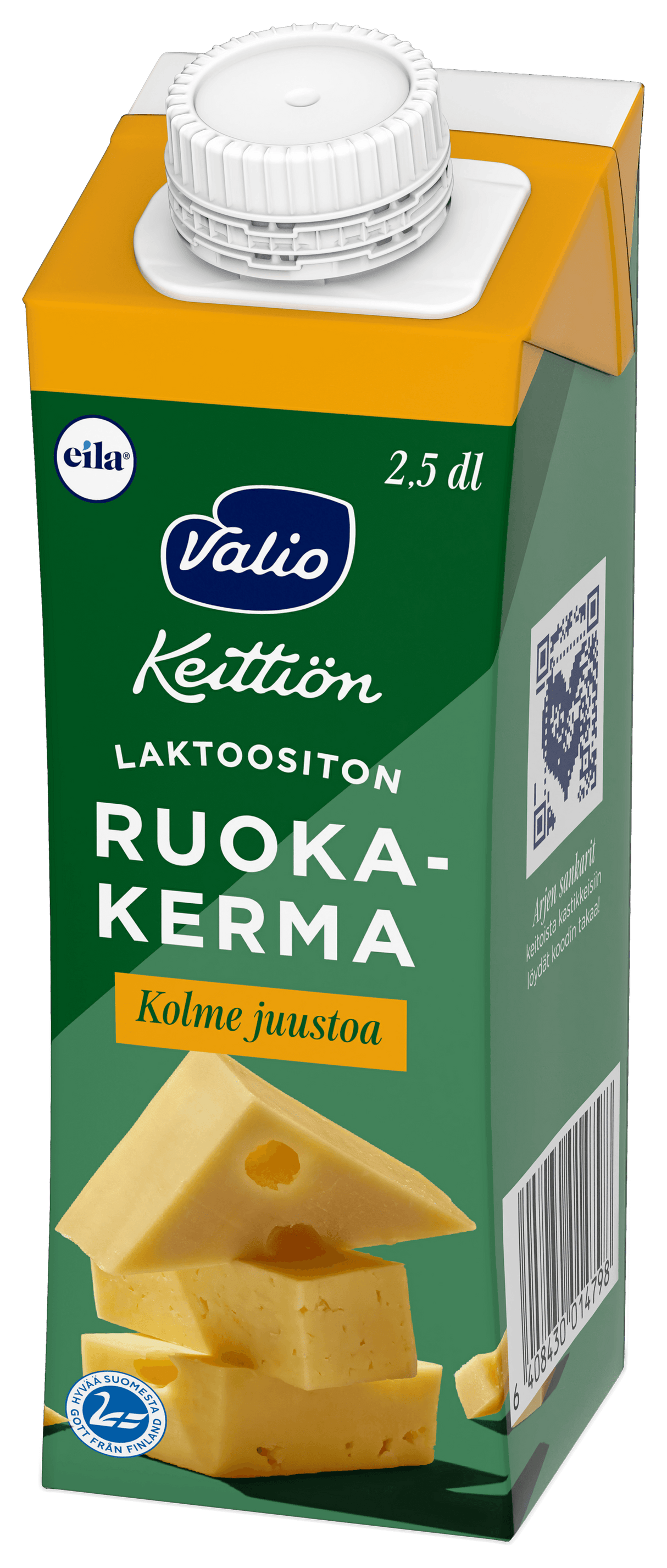 Valio Keittiön flavoured cooking cream 2,5 dl three cheeses UHT lactose free