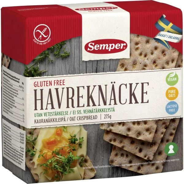 Semper Havreknäcke 215g glutenfri