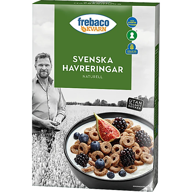 Frebaco Kvarn Svenska havreringar 350g Swedish oat rings