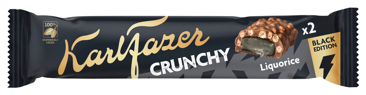 Karl Fazer Crunchy Black Edition chocolate bar 55g