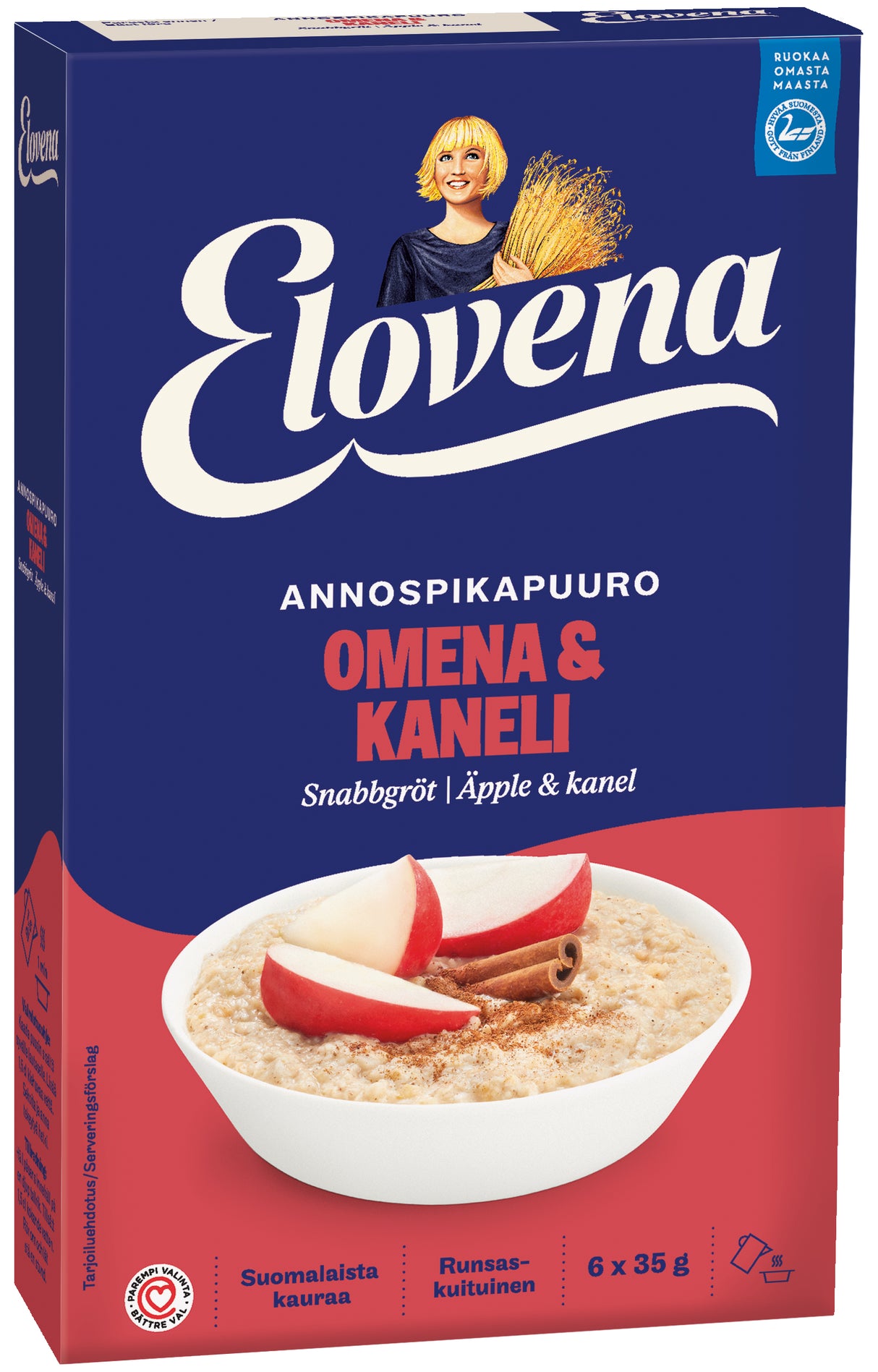 Elovena 210g apple-cinnamon instant oatmeal