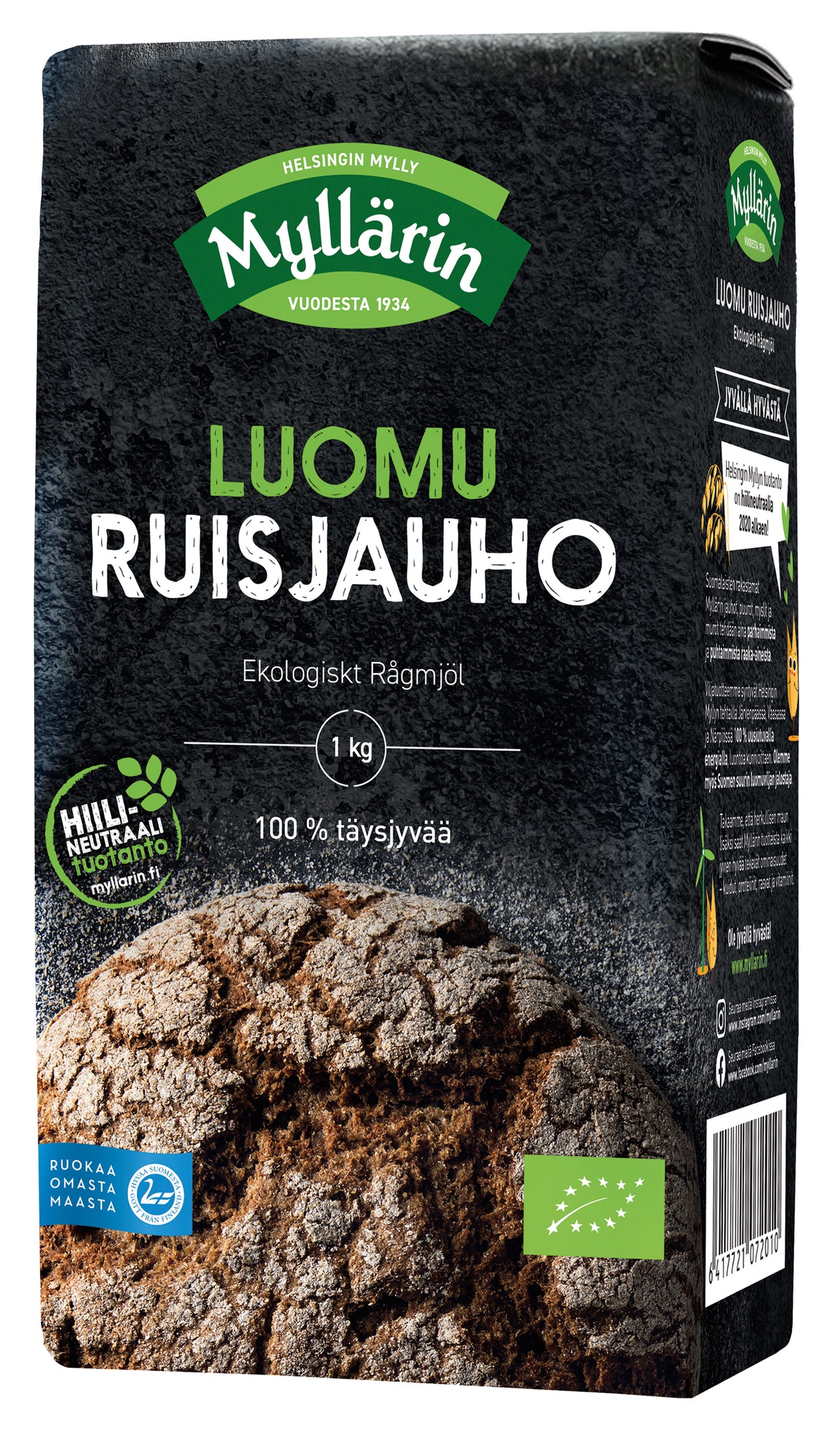 Myllärin 1kg Organic Rye Flour