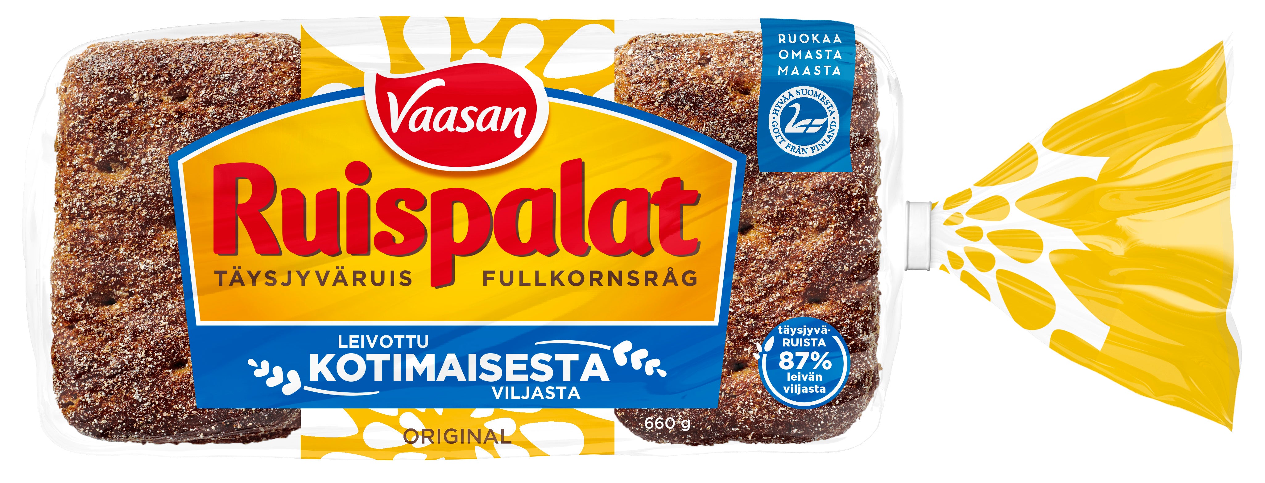Vaasan Ruispalat 660g 12 kpl täysjyväruispalaleipä – Suomikauppa ...