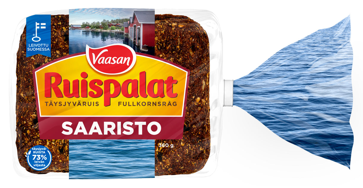 Vaasan Ruispalat Saaristo 360 g 6 pieces whole grain rye bread