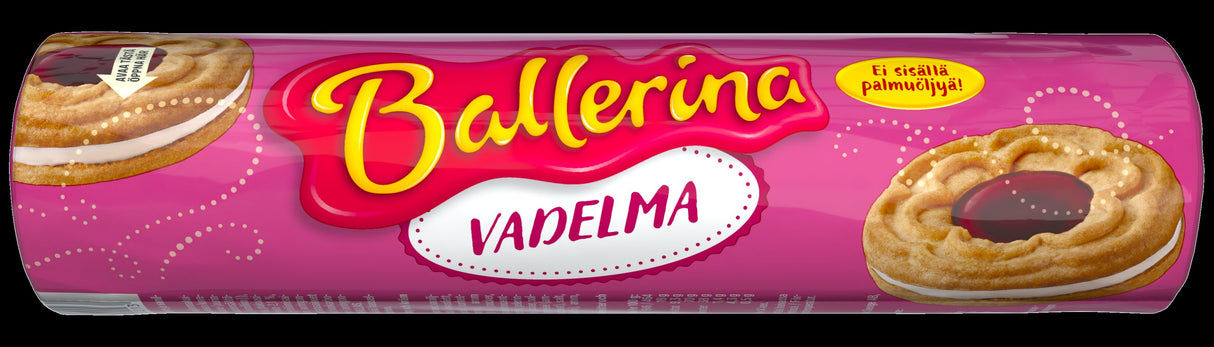 Kantolan Ballerina vadelma täytekeksi 190g