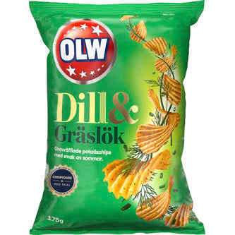 Olw Chips Dill & Gräslök 175g