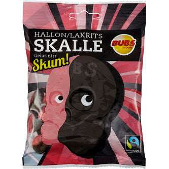 Skumskalle Hallon/lakrits 90g Bubs Raspberry/licorice